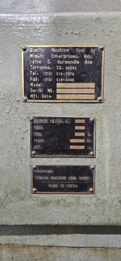 MIGHTY-TURN Model ML2180GL 21” & 80” High Precision Heavy Duty Geared Head Engine Lathe
